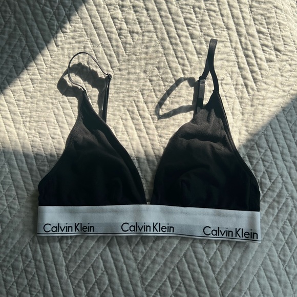Calvin Klein - Black Cotton Bralet - US SM - Picture 3 of 6